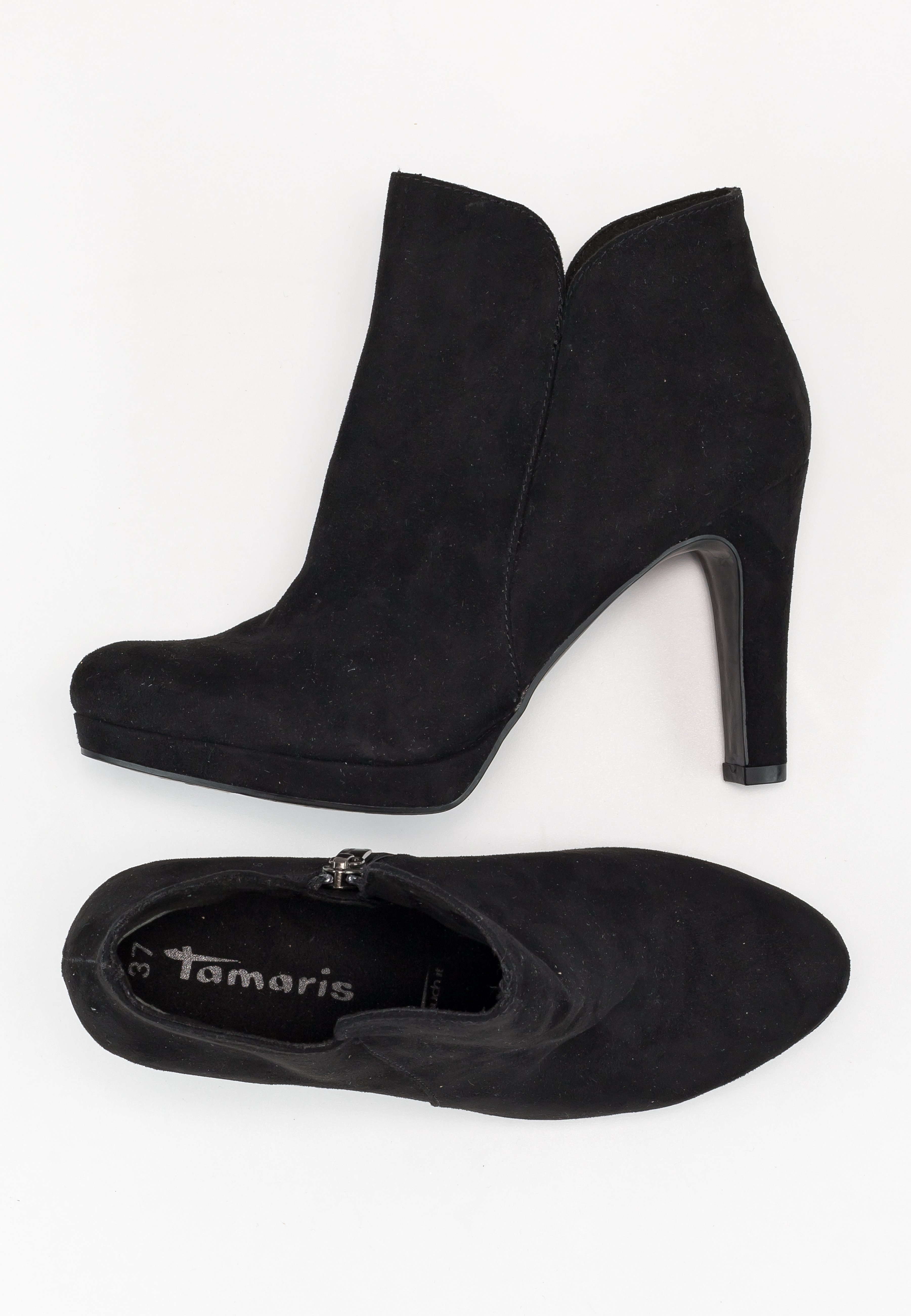 tamaris high heel stiefelette schwarz