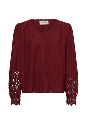 Cream, CRTINA BLOUSE - Blusa - cabernet