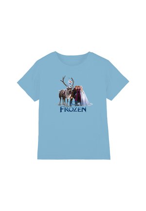 FROZEN GROUP PHOTO WITH ELSA, ANNA, KRISTOFF, SVEN AND OLAF - Print T-shirt - light blue