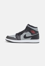 grey red black jordan 1