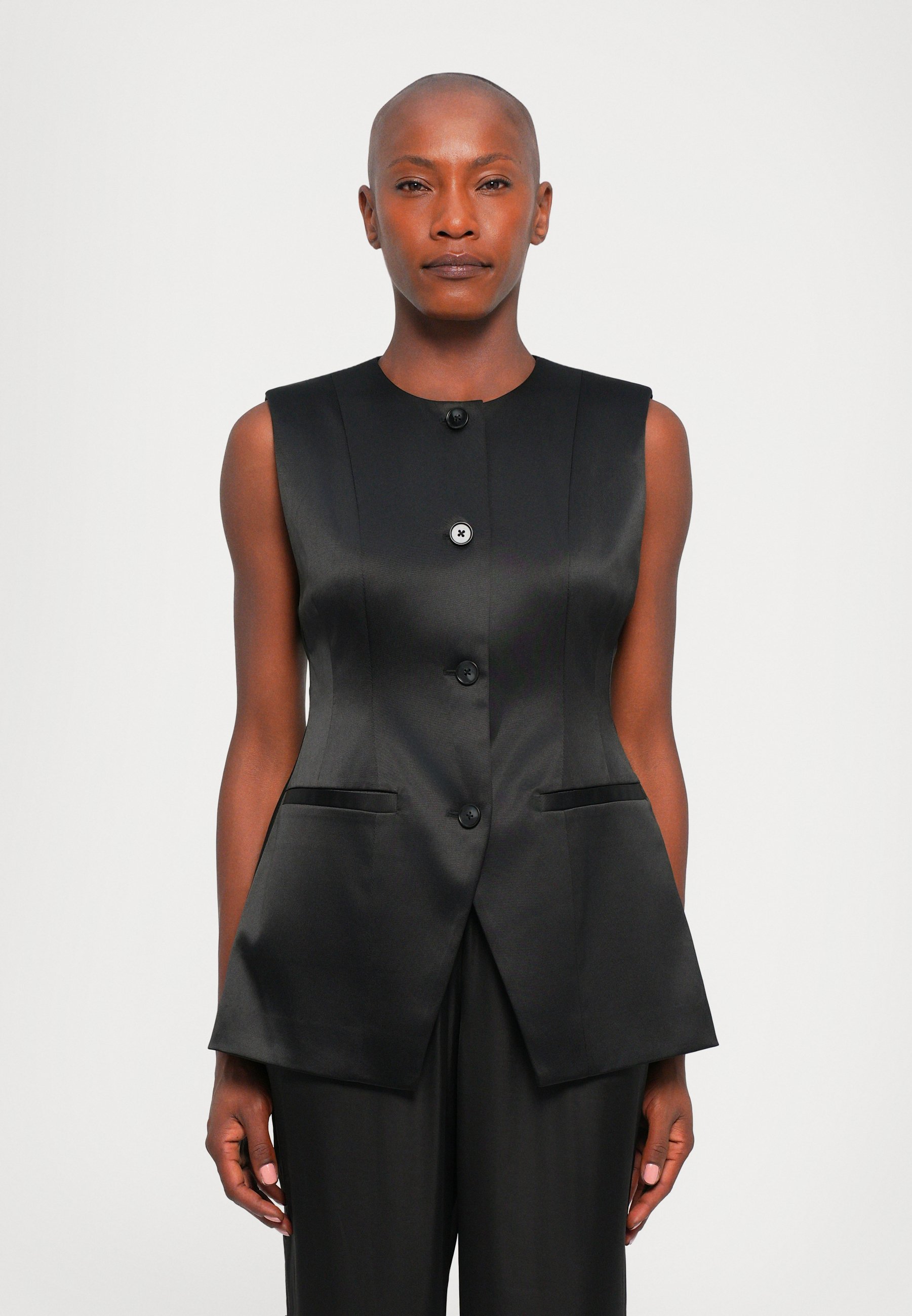 Gilet Blazer Sans Manches Long BCBG Maxazria Taille S - Veste Cintrée, Occasion Très Bon état