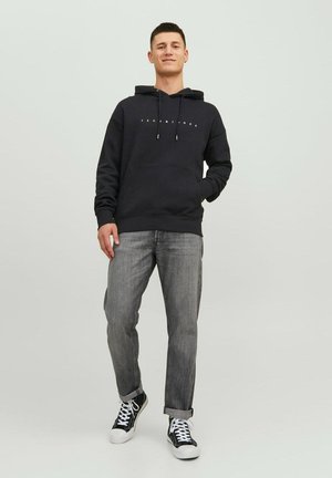 Jack & Jones MIT ECORP - Kapuzenpullover - schwarz logo