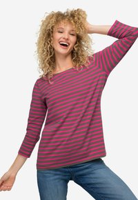 LAURASØN REGULAR FIT RINGEL RUNDHALS 3/4-ÄRMEL - Longsleeve - red