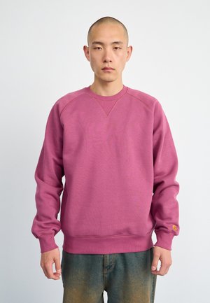 Carhartt WIP CHASE - Melegítőfelső - dusty fuchsia/gold