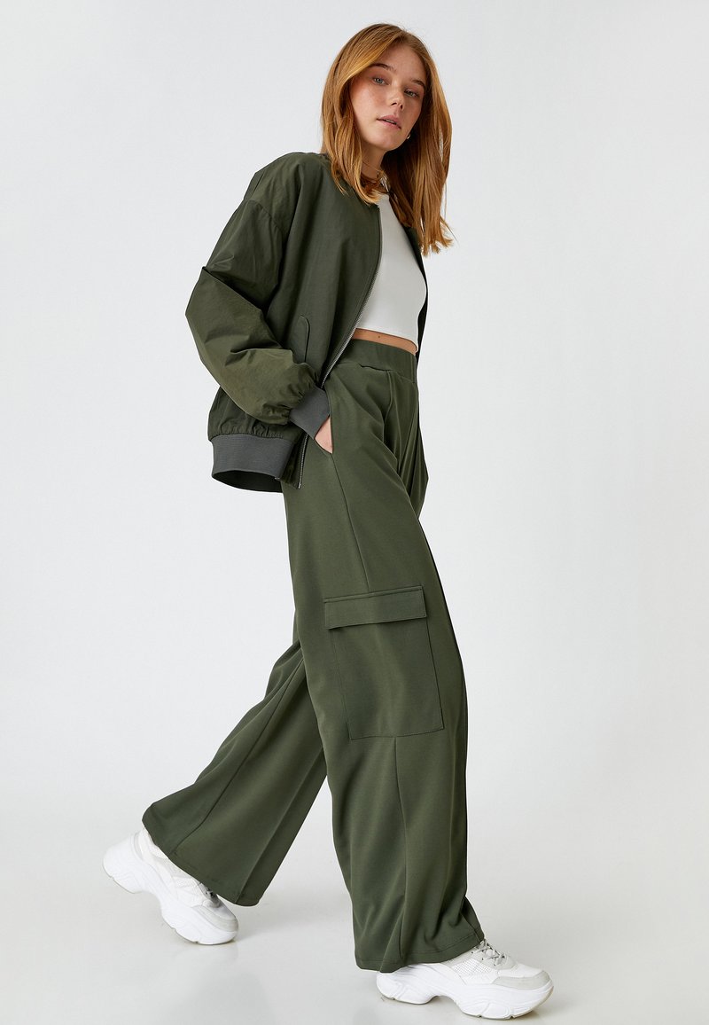 Damen Chinos | Koton Stoffhose khaki - IM37095 Damen Chinos | Koton Stoffhose khaki - IM37095