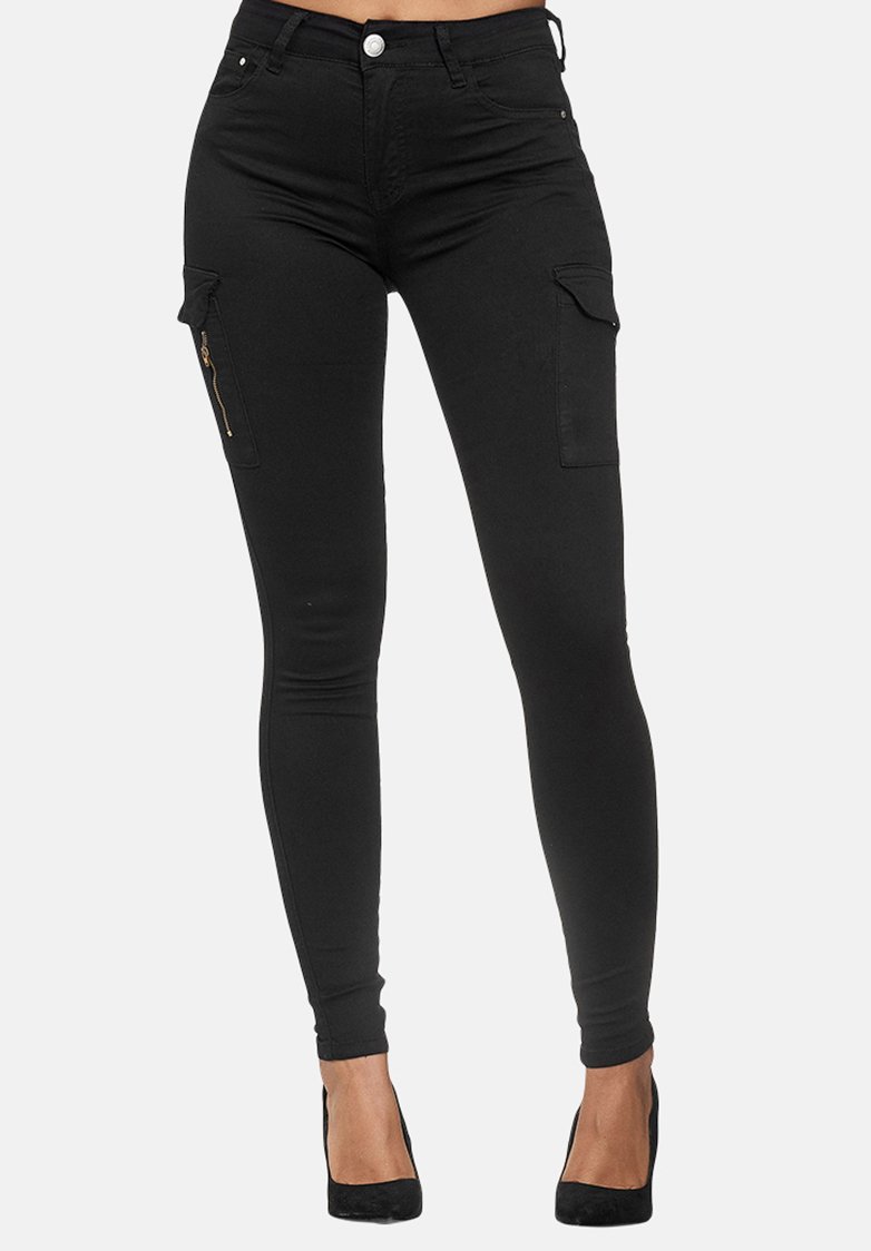 Elara Pantalones cargo - schwarz