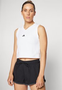 adidas Performance TENNIS PRO AEROREADY CROP - Topper - white