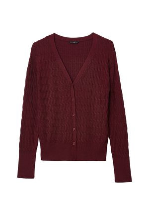 Calliope, MAGLIA TINTA UNITA - Cardigan - bordeaux