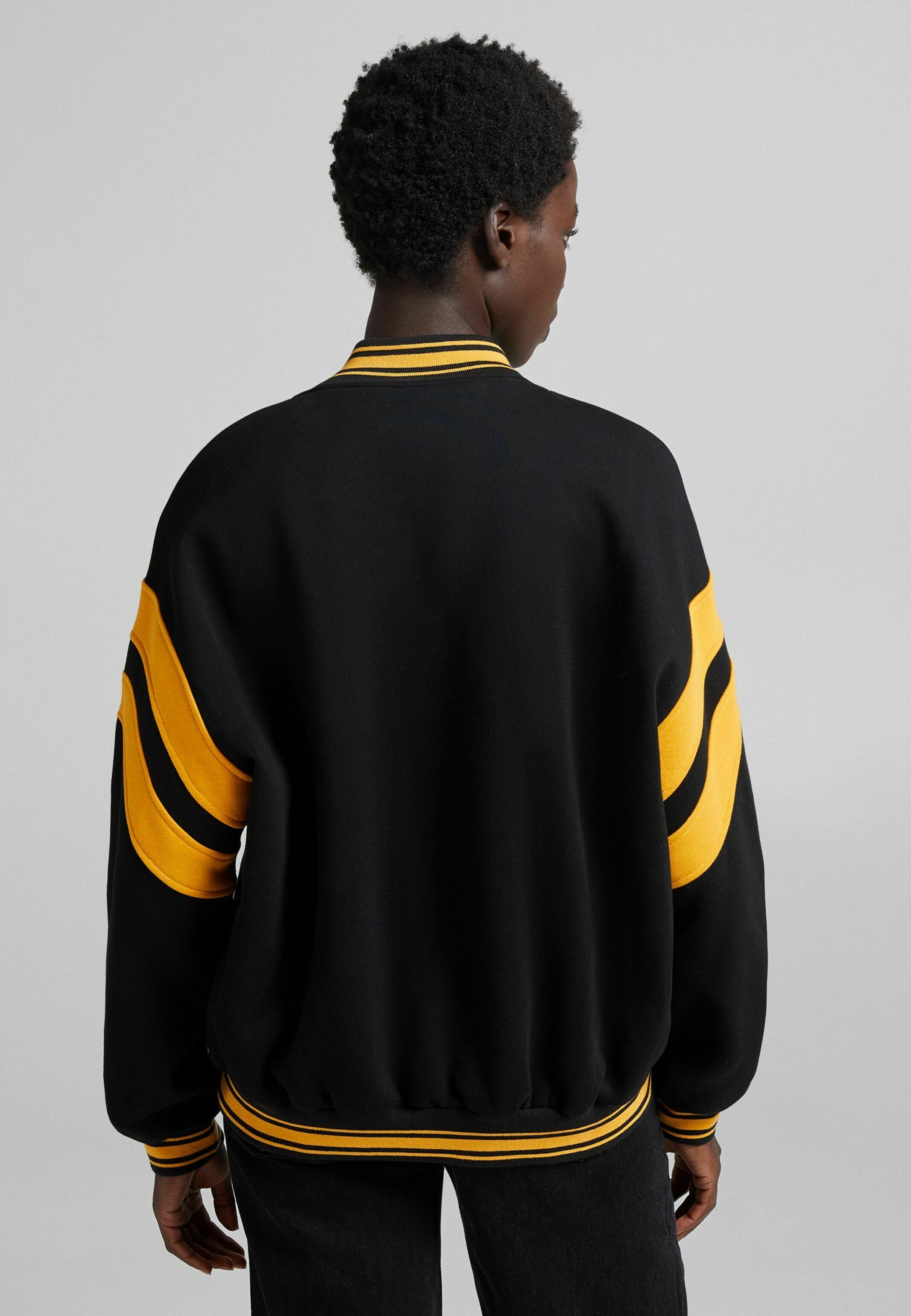 Bershka Sweater met rits - black/Zwart - Zalando.be