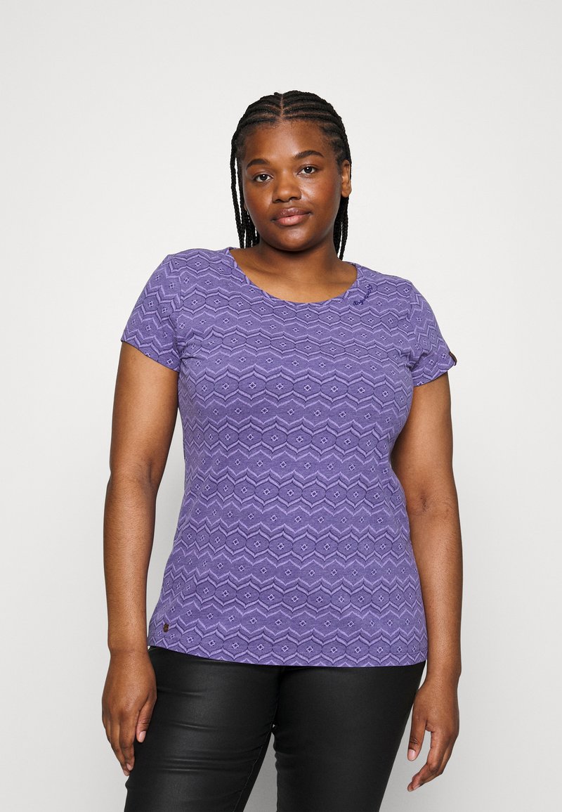 Ragwear Plus ZIG ZAG Tshirt imprimé night blue/bleu marine