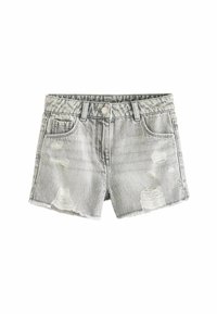 Next - FRAYED EDGE DISTRESSED - REGULAR FIT - Jeansshort - grey Miniatuurafbeelding 1