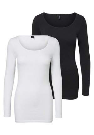 2ER PACK - T-shirt à manches longues - bright white