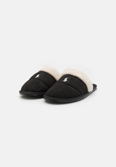 Polo Ralph Lauren KELCIE FLATS - Tofflor & inneskor - black/cream