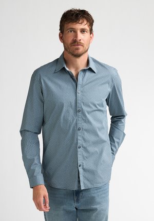 Petrol Industries, SLIM MICRO PATTERN SHIRT MILLWORKS - Overhemd - iron blue