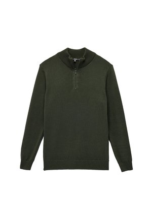 HALF ZIPPERED SWEATER - Strickpullover - green