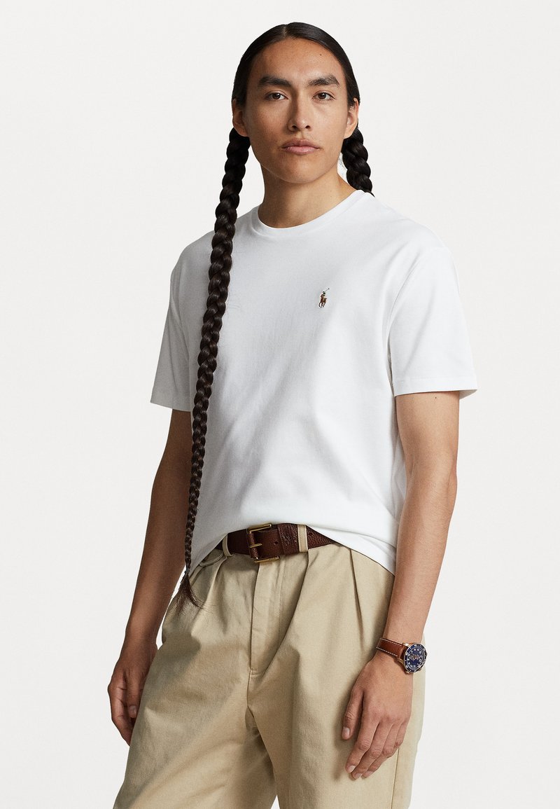 Polo Ralph Lauren - CUSTOM SLIM FIT SOFT COTTON T-SHIRT - Basic T-shirt - white, Enlarge