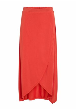 VILA HIGH WAIST - Jupe longue - rot