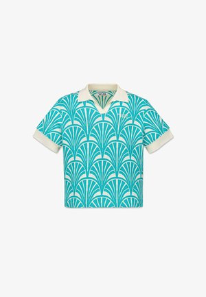 MCM, MCM X WE THE BEST ART DECO JACQUARD-POLO - Poloshirts - blue
