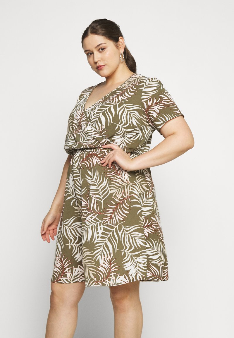 ONLY Carmakoma CARLUXMAI WRAP KNEE DRESS Freizeitkleid kalamata