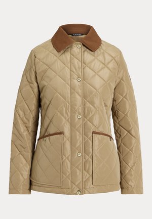 Lauren Ralph Lauren TWILL-TRIM DIAMOND-QUILTED BARN JACKET - Zimska jakna - birch tan