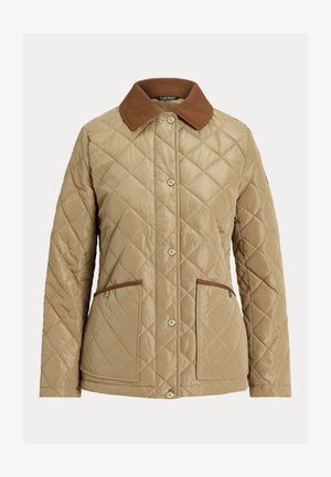 Lauren Ralph Lauren TWILL-TRIM DIAMOND-QUILTED BARN JACKET - Zimska jakna - birch tan