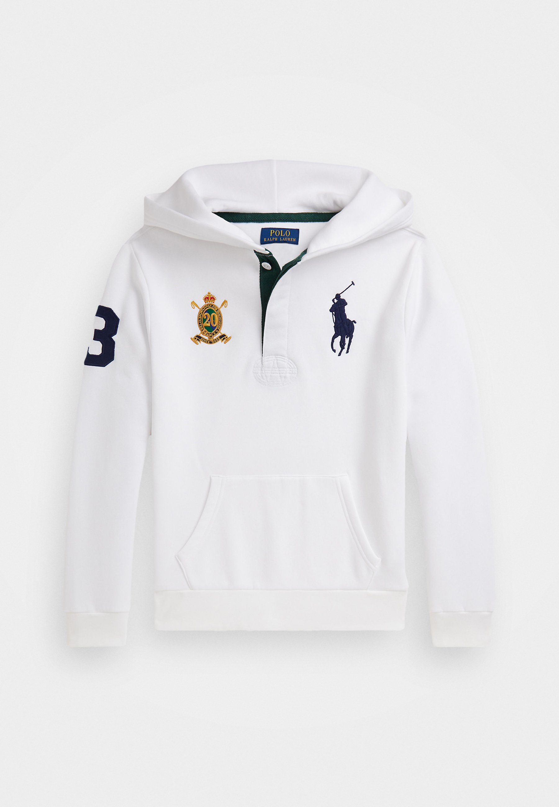 Polo Ralph Lauren KNIT-PULLOVER Hoodie white/dark blue