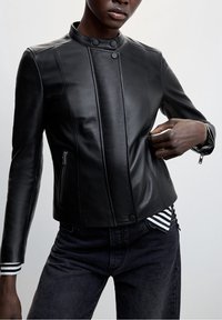 Mango Giacca di pelle - black