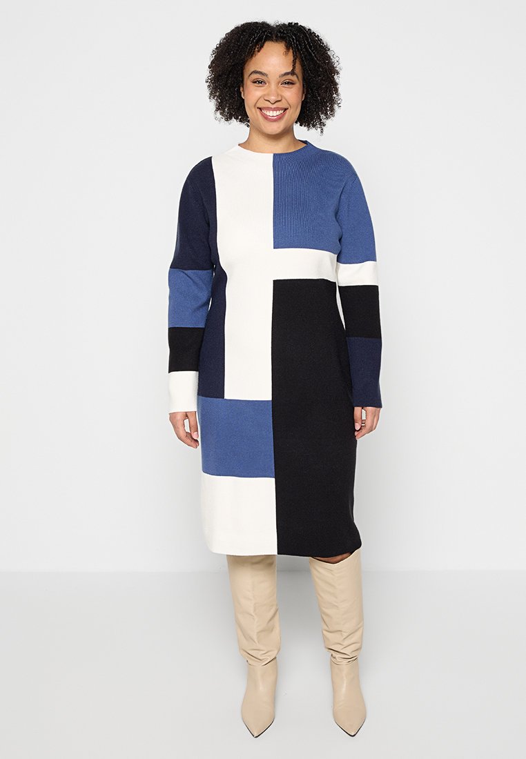 Apart Gebreide jurk donkerblauw