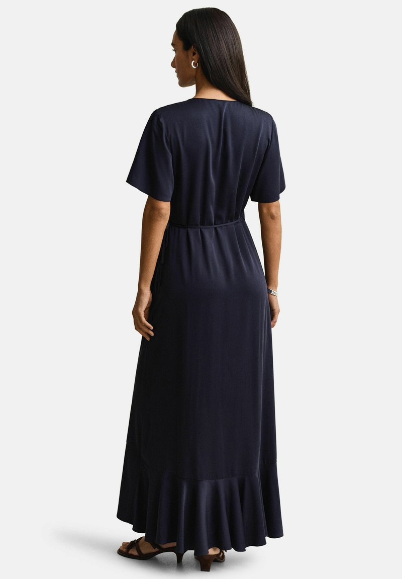 GANT FRILLY WRAP - Maxi šaty - evening blue