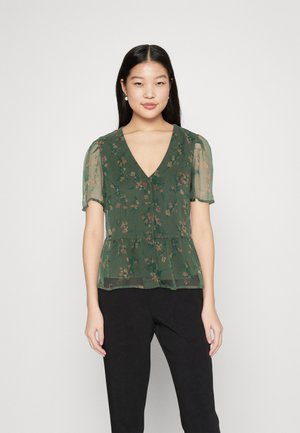 Vero Moda VMSMILLA V NECK PEPLUM - Μπλούζα - green