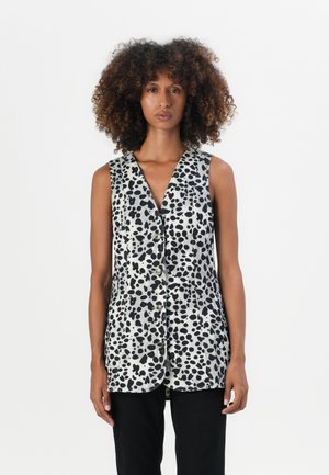 LILET GILET - Bluse - cosy white/black