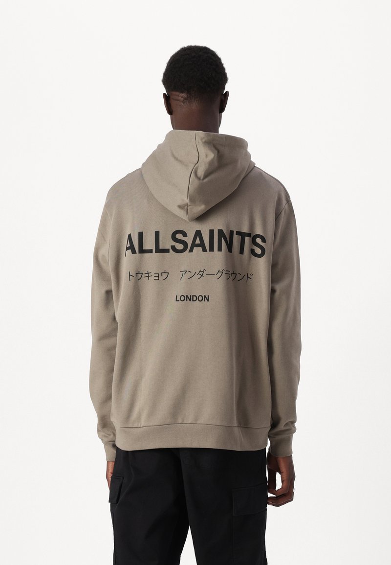 AllSaints UNDERGROUND HOODY - Kapucni - pewter green