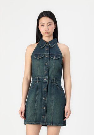 NMLARDIE - Denimové šaty - dark blue denim