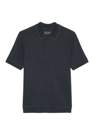 Marc O'Polo SHORT SLEEVE DETAILS AT COLLAR CUFFS AND HEM - Polo shirt - dark navy