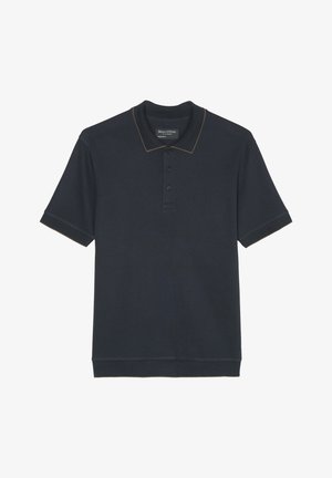 Marc O'Polo SHORT SLEEVE DETAILS AT COLLAR CUFFS AND HEM - Polo shirt - dark navy