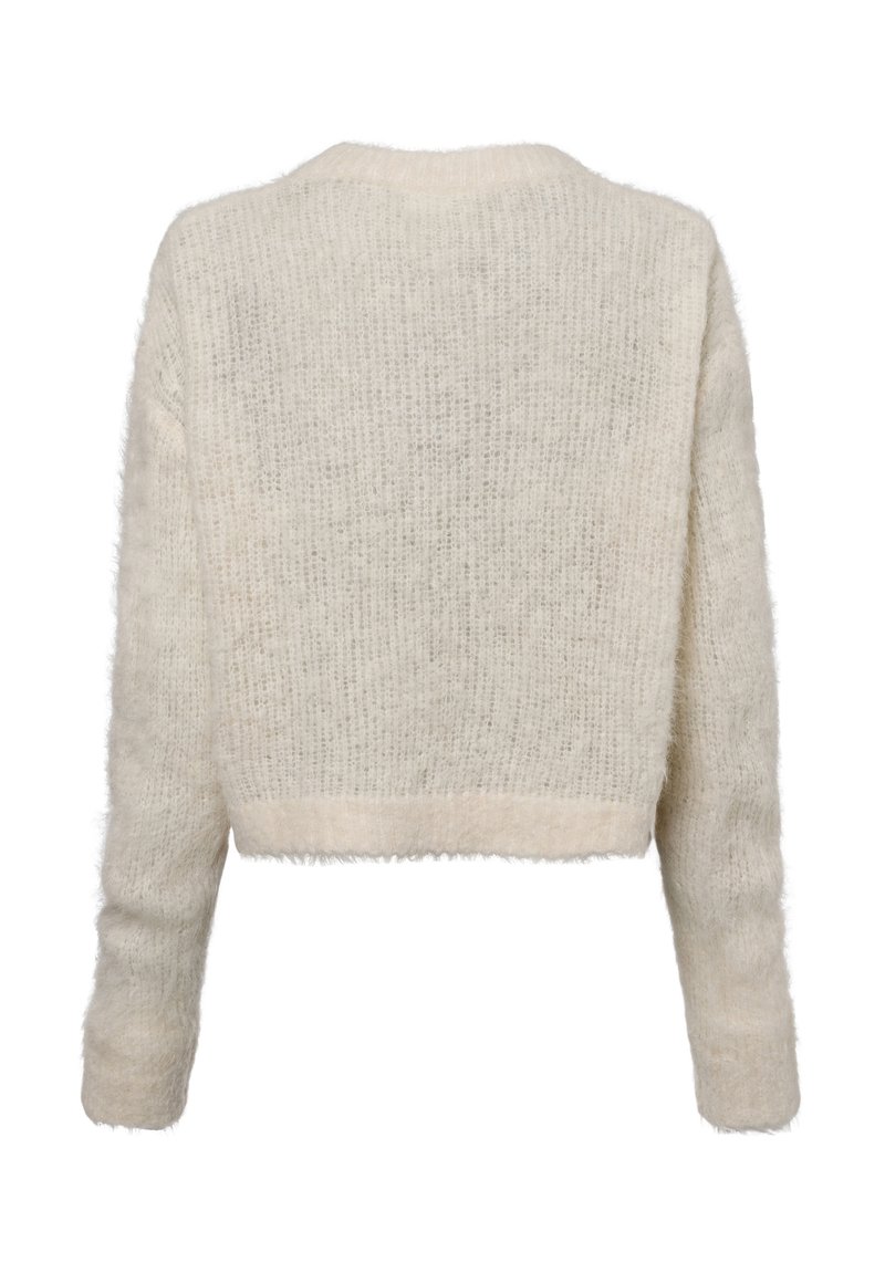 American Vintage BYMI Strickpullover pearl melange/offwhite