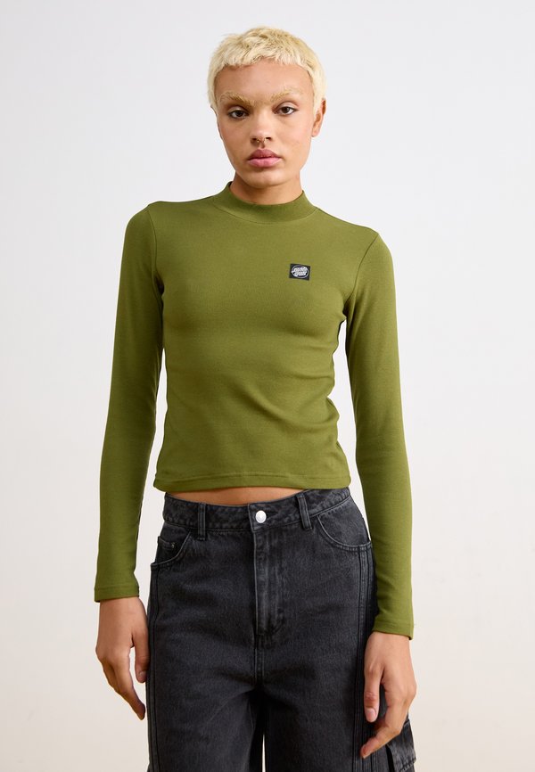 OPUS DOT MOCK NECK - Long sleeved top - sea kelp