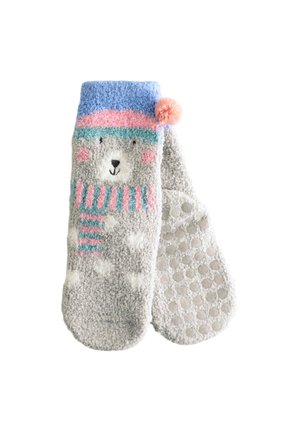 CHRISTMAS COSY ANKLE - Zoknik - grey/blue polarbear print