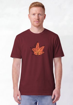watapparel, HERBST UNISEX - T-shirt print - burgundy