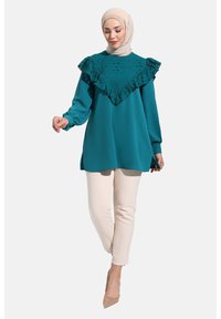 Modanisa CREW NECK REFKA - Tunica - light petrol