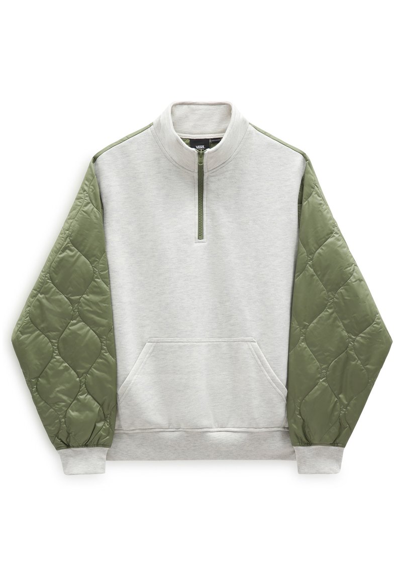 Vans PEAKE MOCK HALF ZIP Zipup sweatshirt oatmeal heather/off