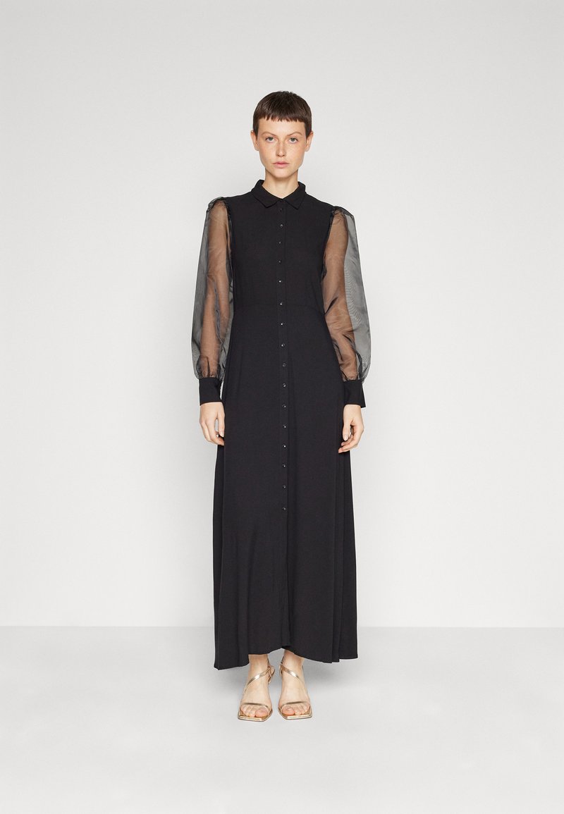 YAS YASSAVANNA ORGANZA DRESS - Φόρεμα πουκάμισο - black