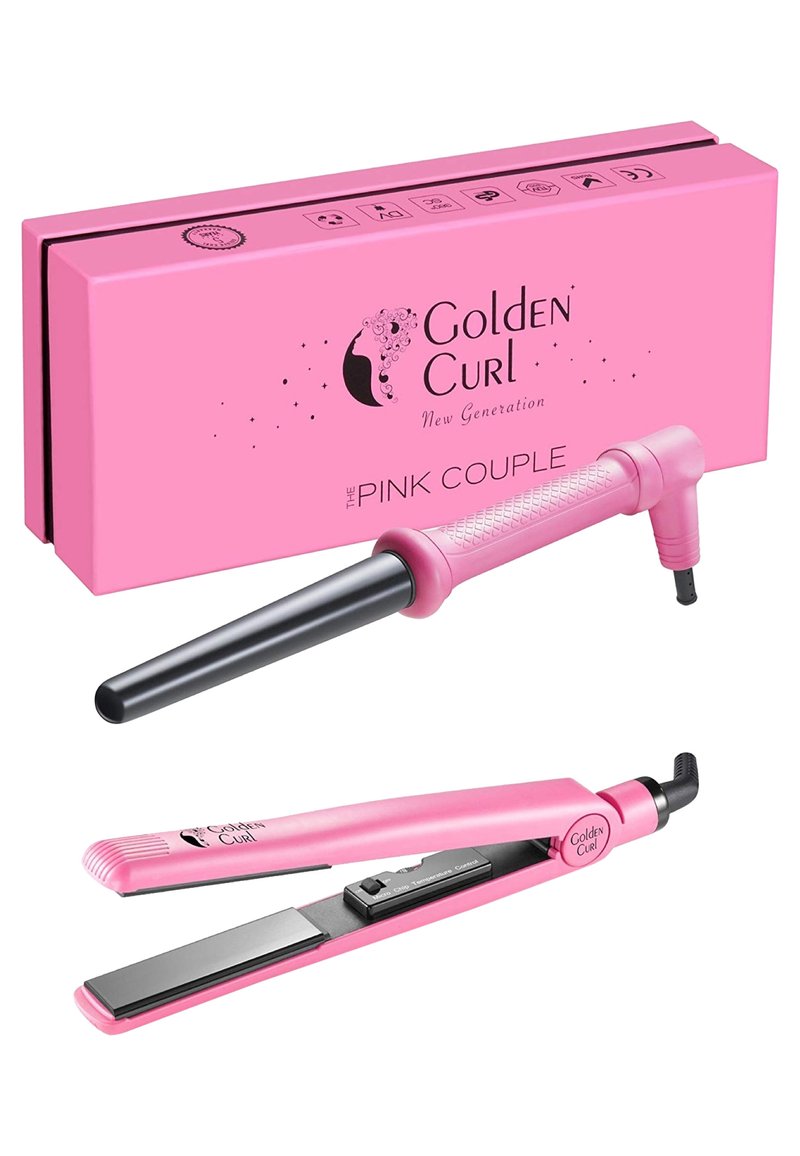 Golden Curl THE DOUBLE SET - Haar Styling Zubehör - pink
