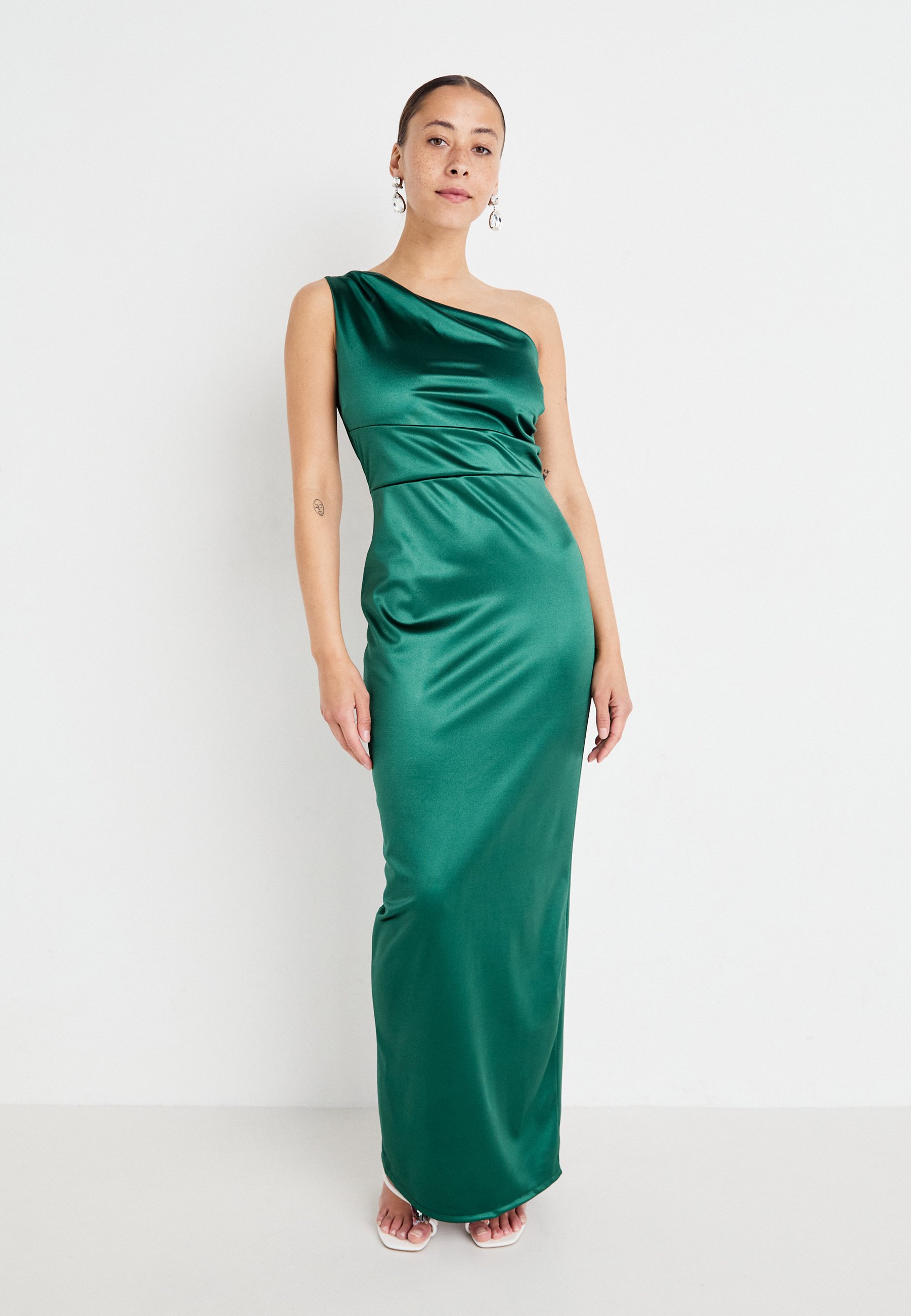 slim fit dress slacks GRETA / Green Wedding Dress with Colored Flower Applique main image 1
