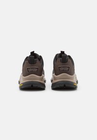 Skechers D'LUX TREKKER - Sneakers basse - black leather/mesh/synthetic/gray trim
