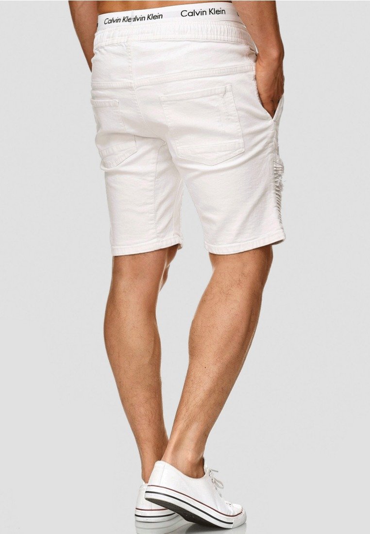 Herren Skinny Fit | INDICODE JEANS MIT ELASTISC Jeans Shorts off white/offwhite - NP00458 Herren Skinny Fit | INDICODE JEANS MIT ELASTISC Jeans Shorts off white/offwhite - NP00458