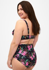 Zizzi EXTRA HIGH-WAISTED WITH PRINT - Bas de bikini - palm leaf aop