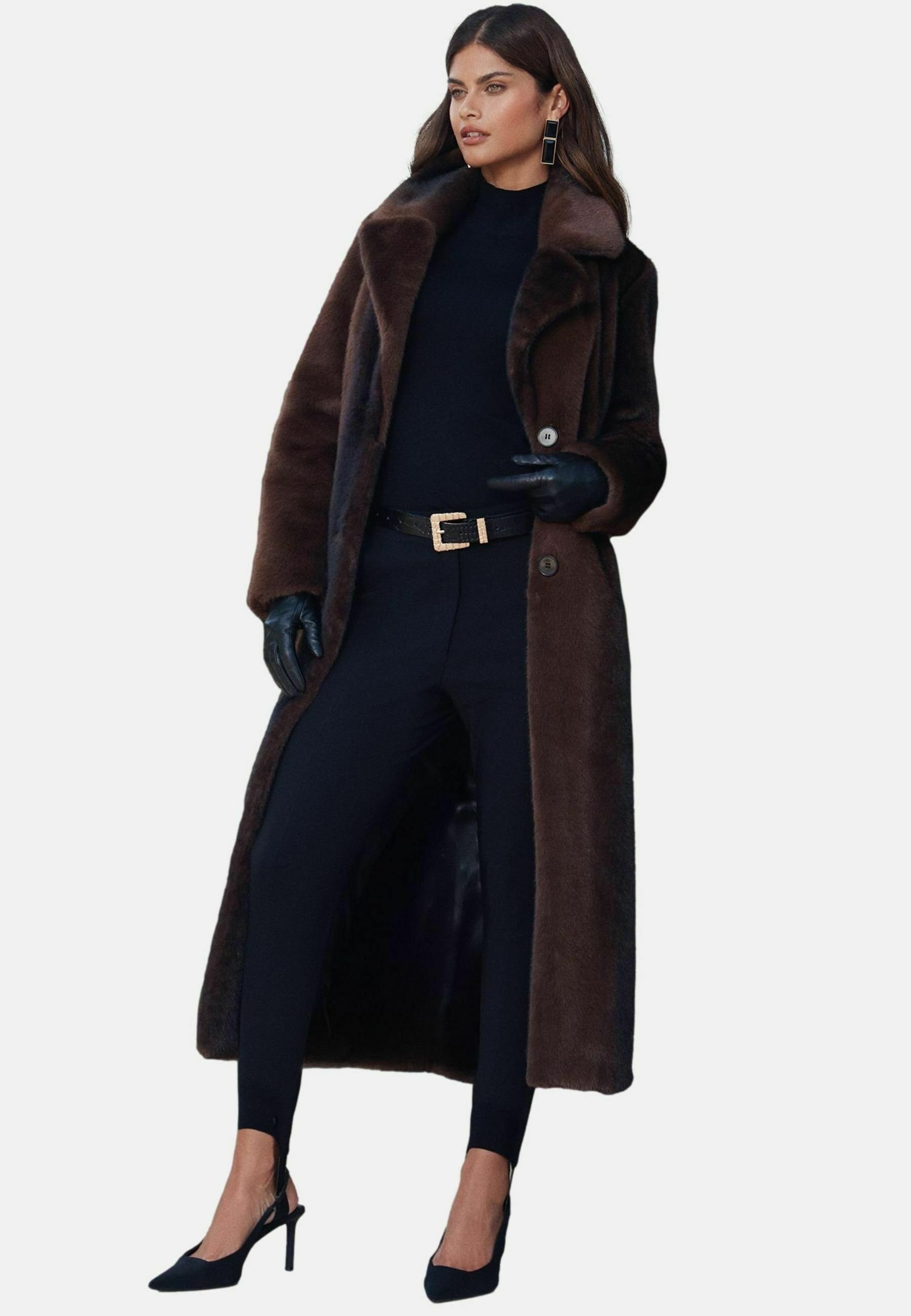 Lipsy Winter coat - mink brown faux-fur/brown - Zalando