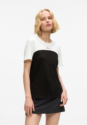 CONTRAST - T-shirt print - white/black