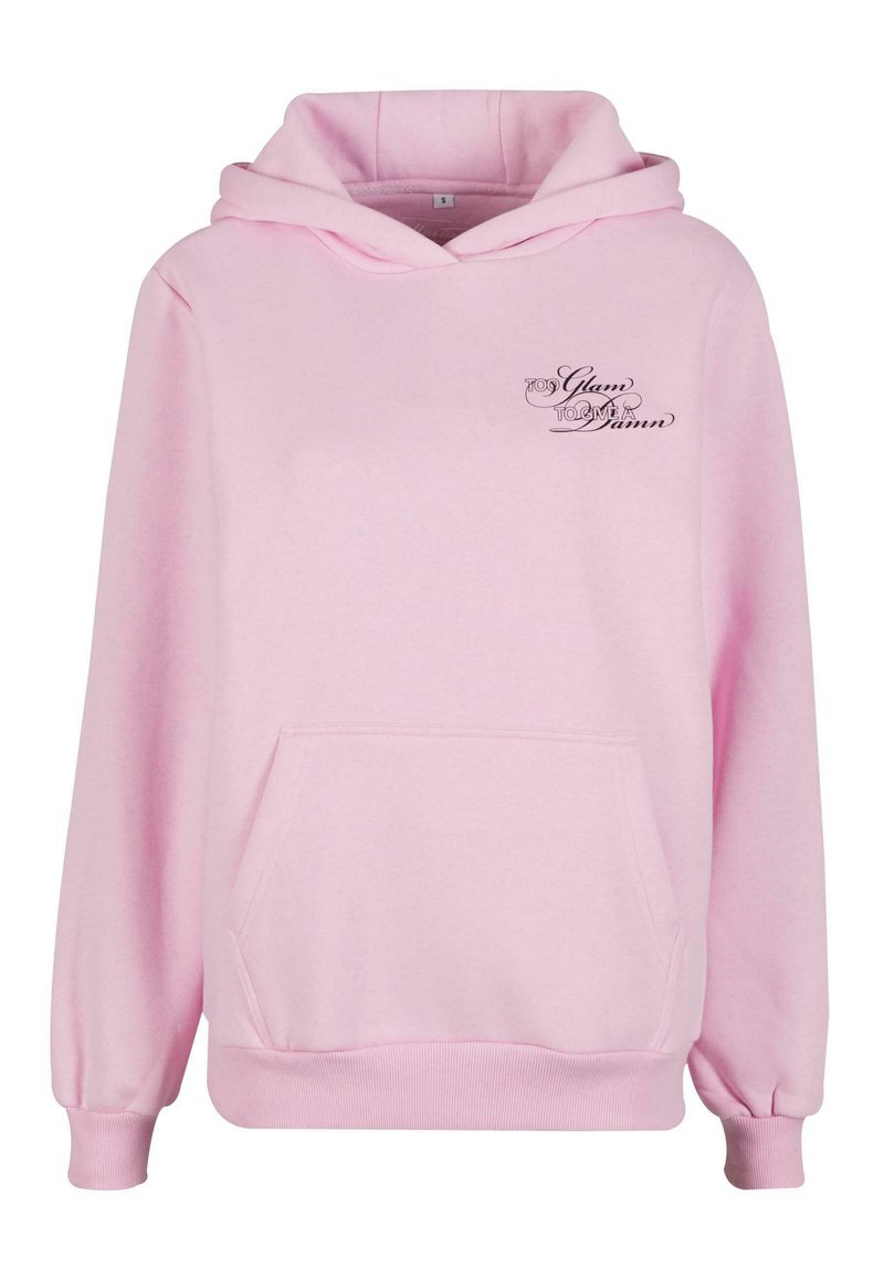 Sweat à Capuche Femme Quotes Factory Rose XL - Fermeture Intégrale, Coton, Poches
